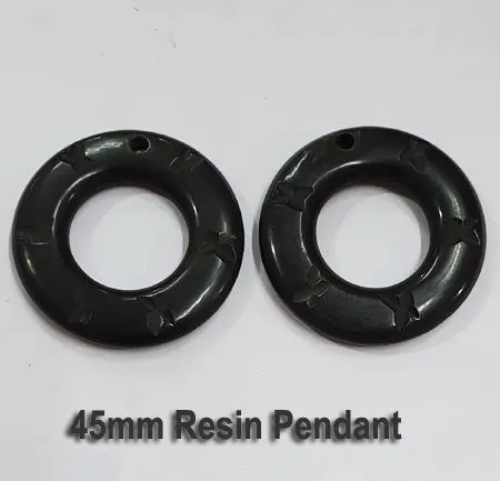 10 Pcs Pack Size about 45mm Resin Crarved Pendant
