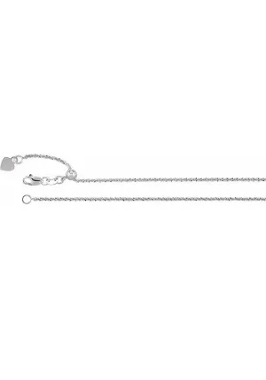 14K White Gold Adjustable Chain Necklace | 22"