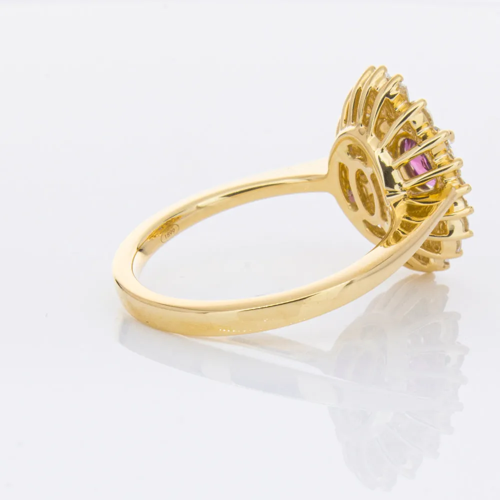 18ct Yellow Gold .54ct Ruby & Diamond Kira Ring