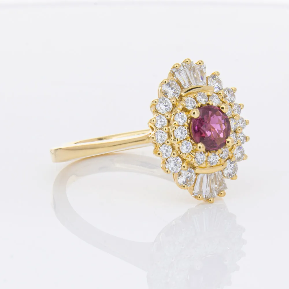 18ct Yellow Gold .54ct Ruby & Diamond Kira Ring