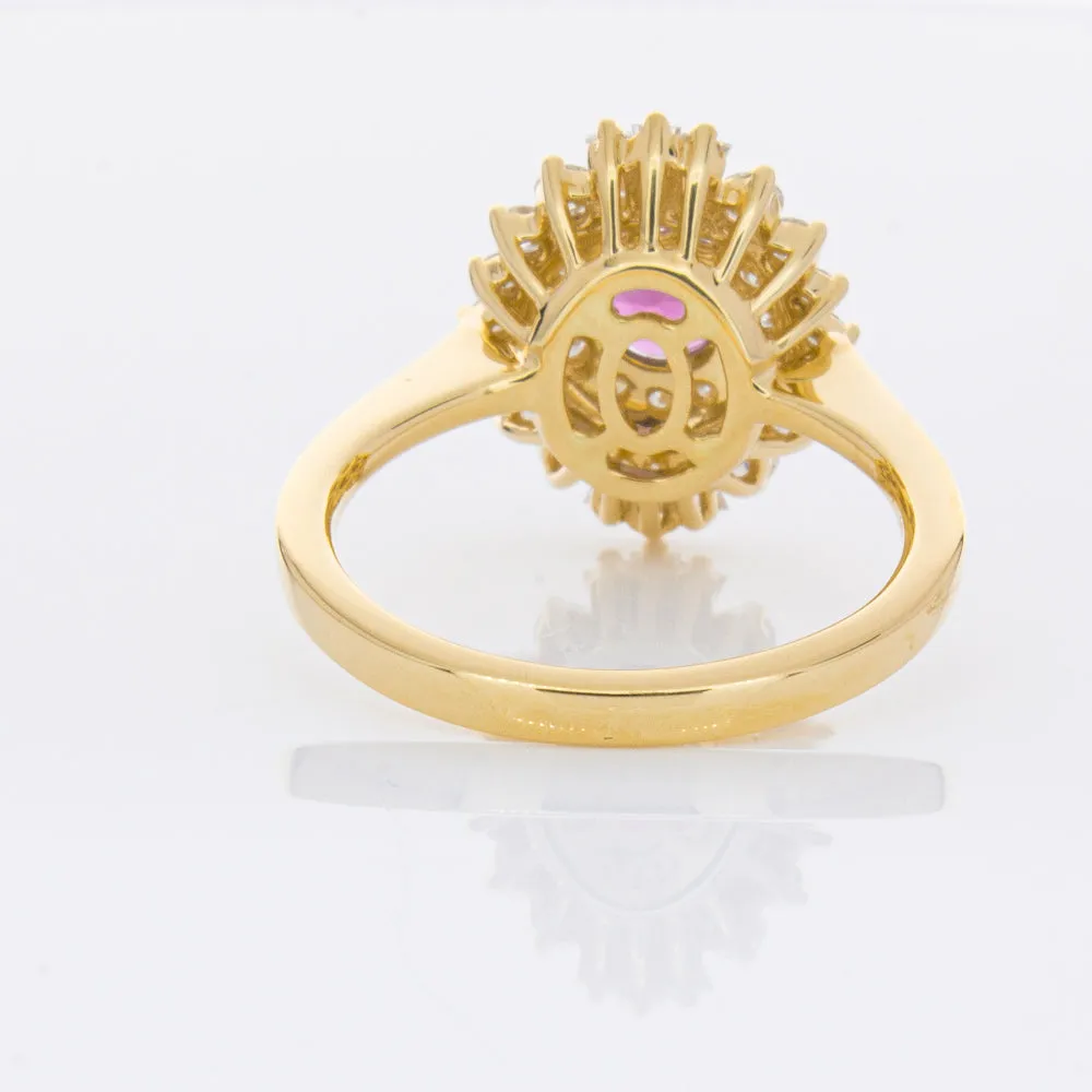 18ct Yellow Gold .54ct Ruby & Diamond Kira Ring