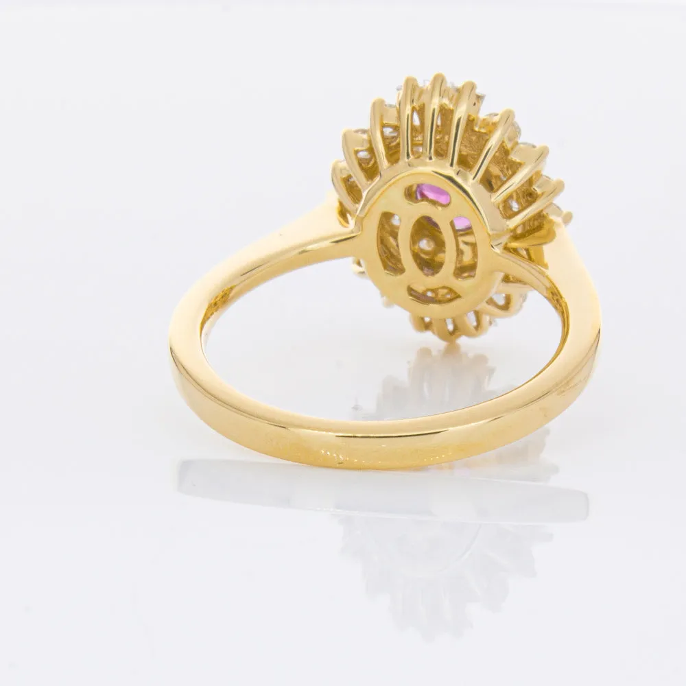 18ct Yellow Gold .54ct Ruby & Diamond Kira Ring