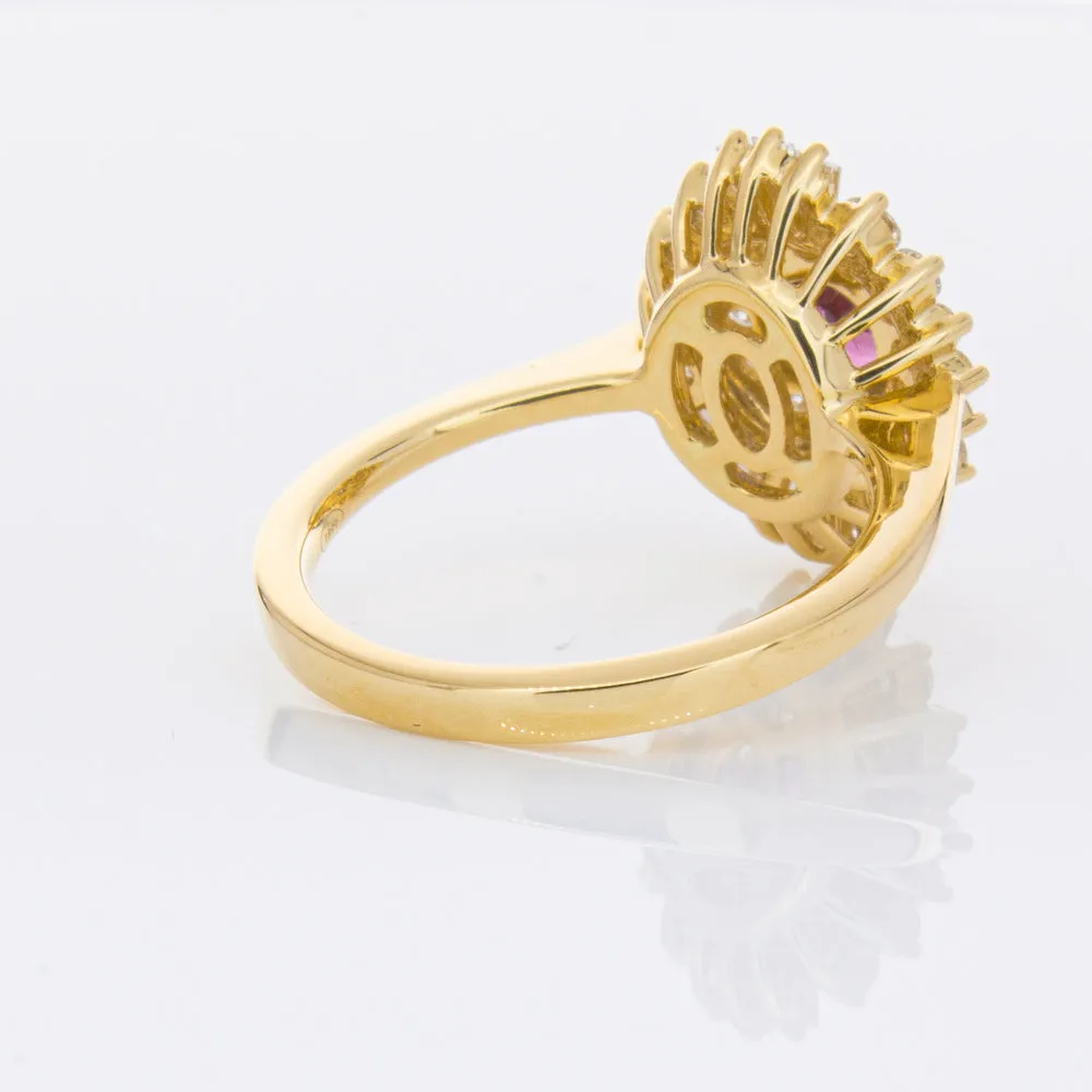 18ct Yellow Gold .54ct Ruby & Diamond Kira Ring