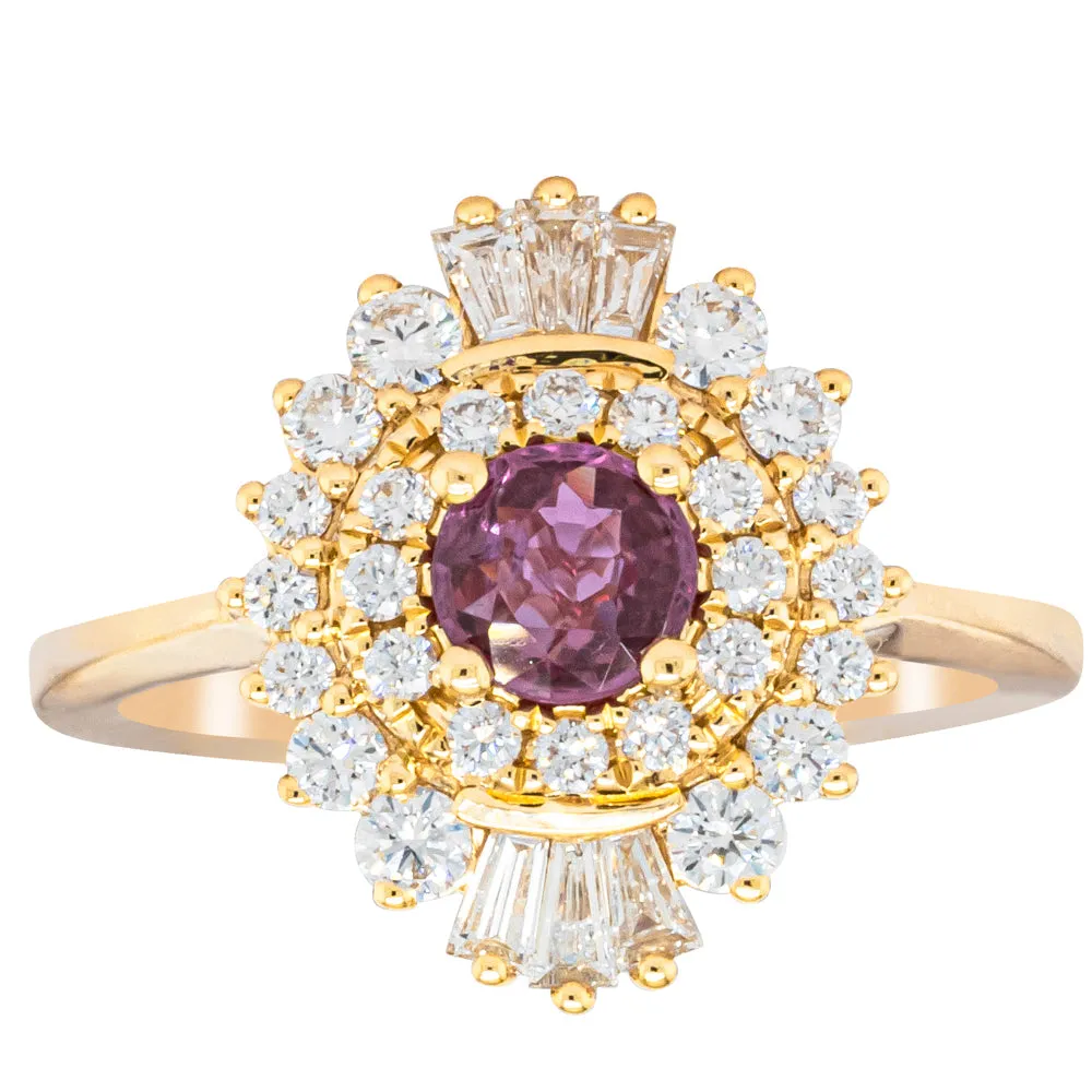 18ct Yellow Gold .54ct Ruby & Diamond Kira Ring