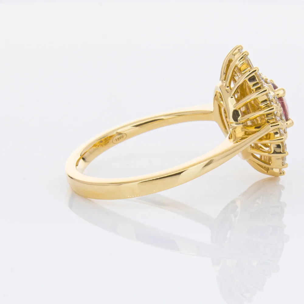 18ct Yellow Gold .54ct Ruby & Diamond Kira Ring