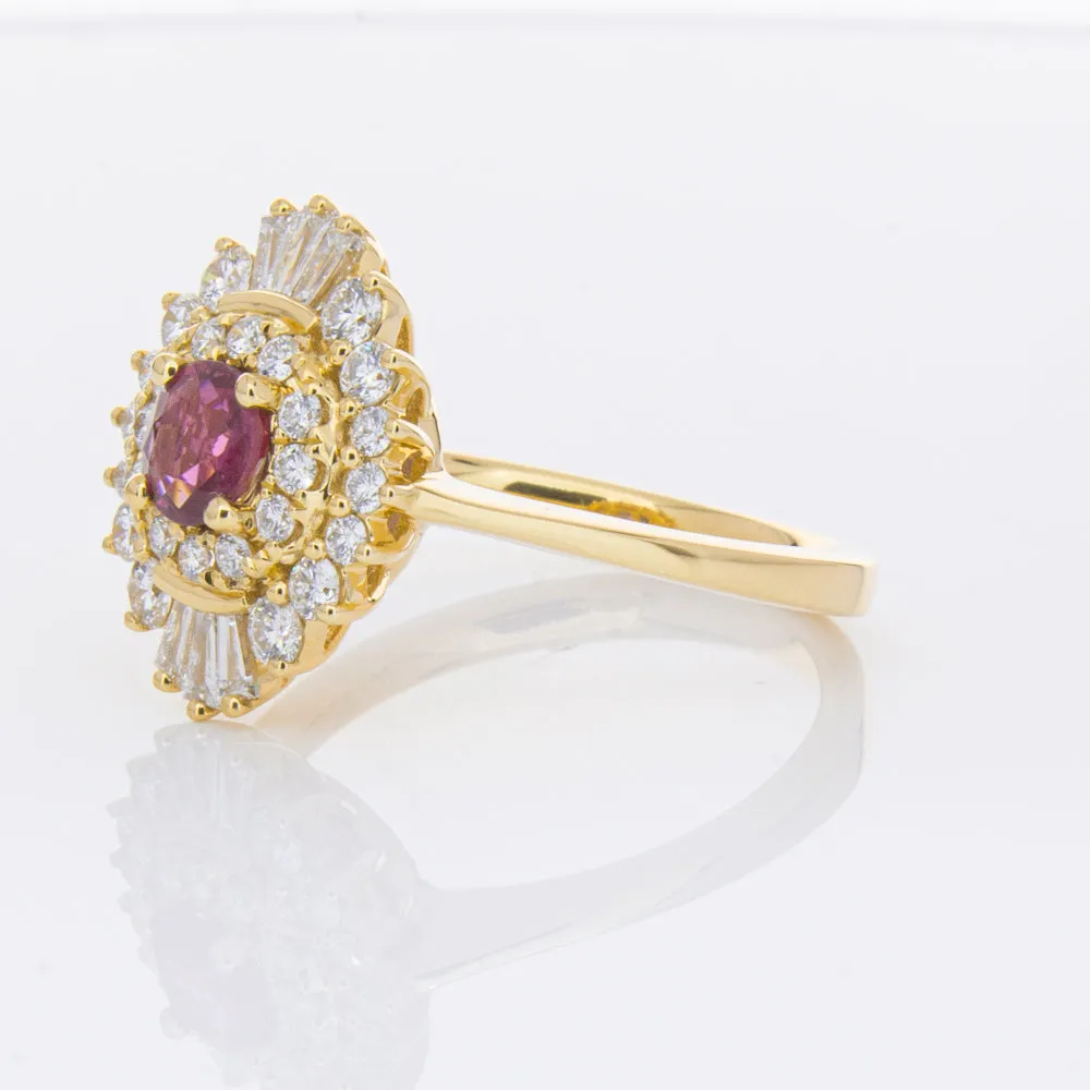 18ct Yellow Gold .54ct Ruby & Diamond Kira Ring