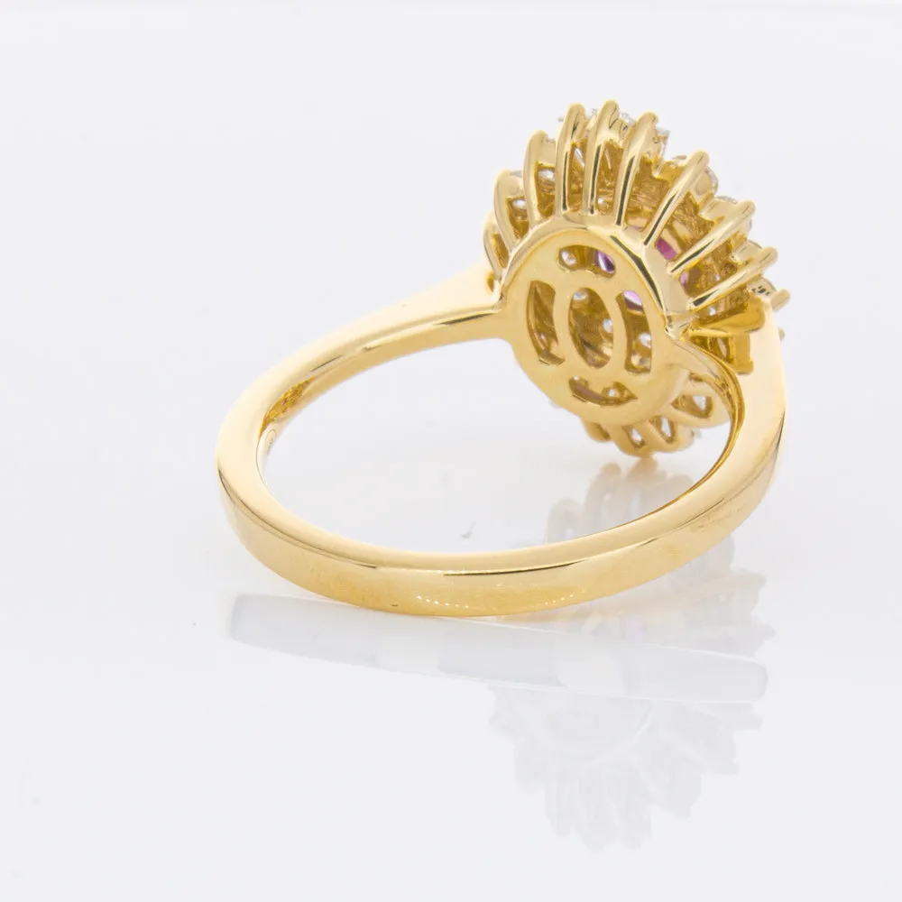 18ct Yellow Gold .54ct Ruby & Diamond Kira Ring