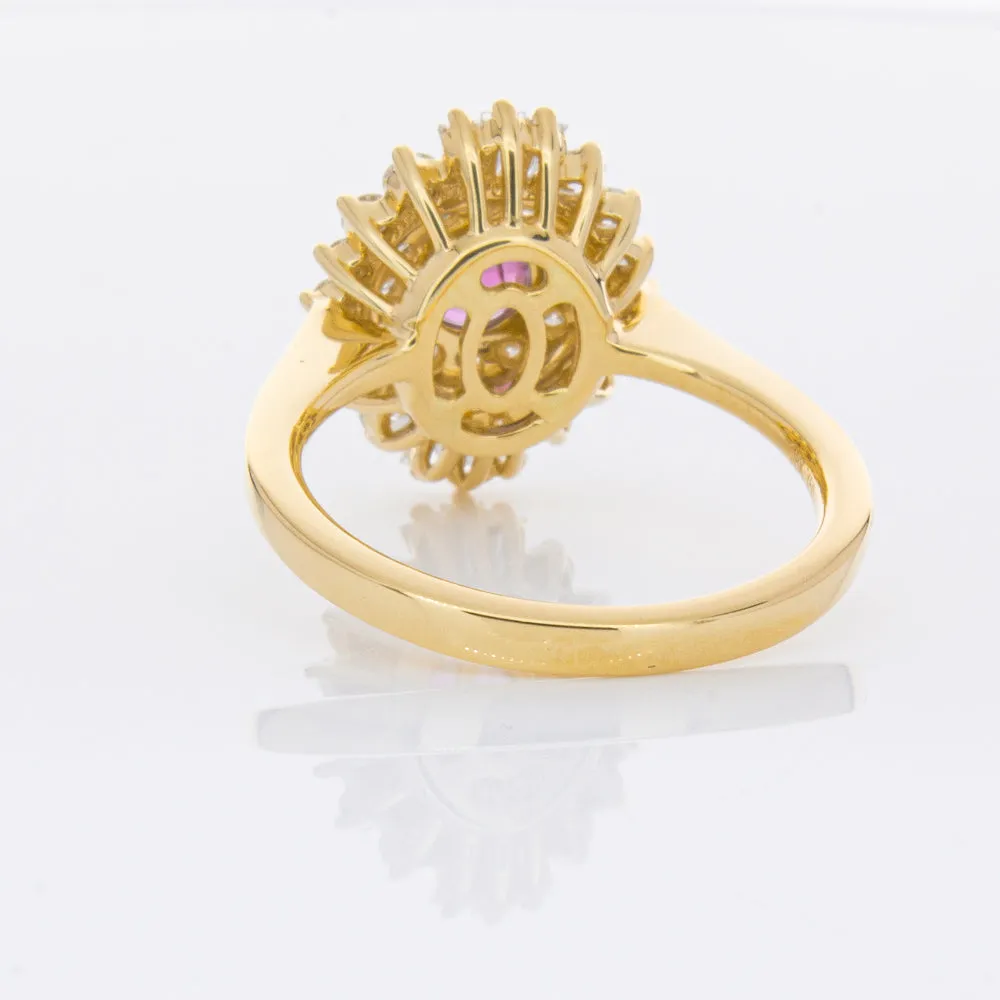 18ct Yellow Gold .54ct Ruby & Diamond Kira Ring