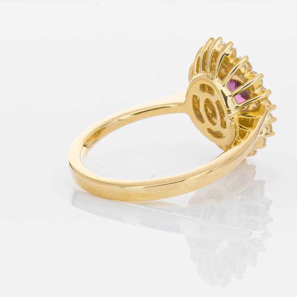 18ct Yellow Gold .54ct Ruby & Diamond Kira Ring