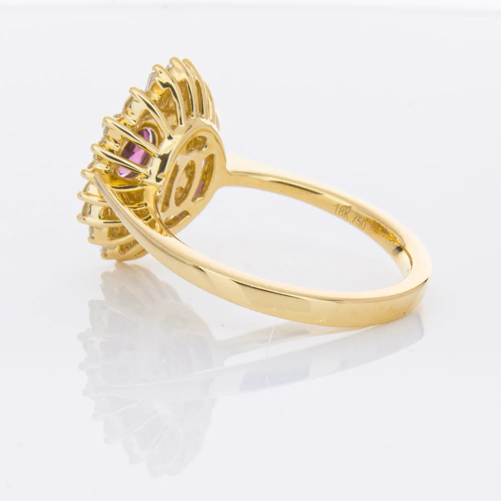 18ct Yellow Gold .54ct Ruby & Diamond Kira Ring