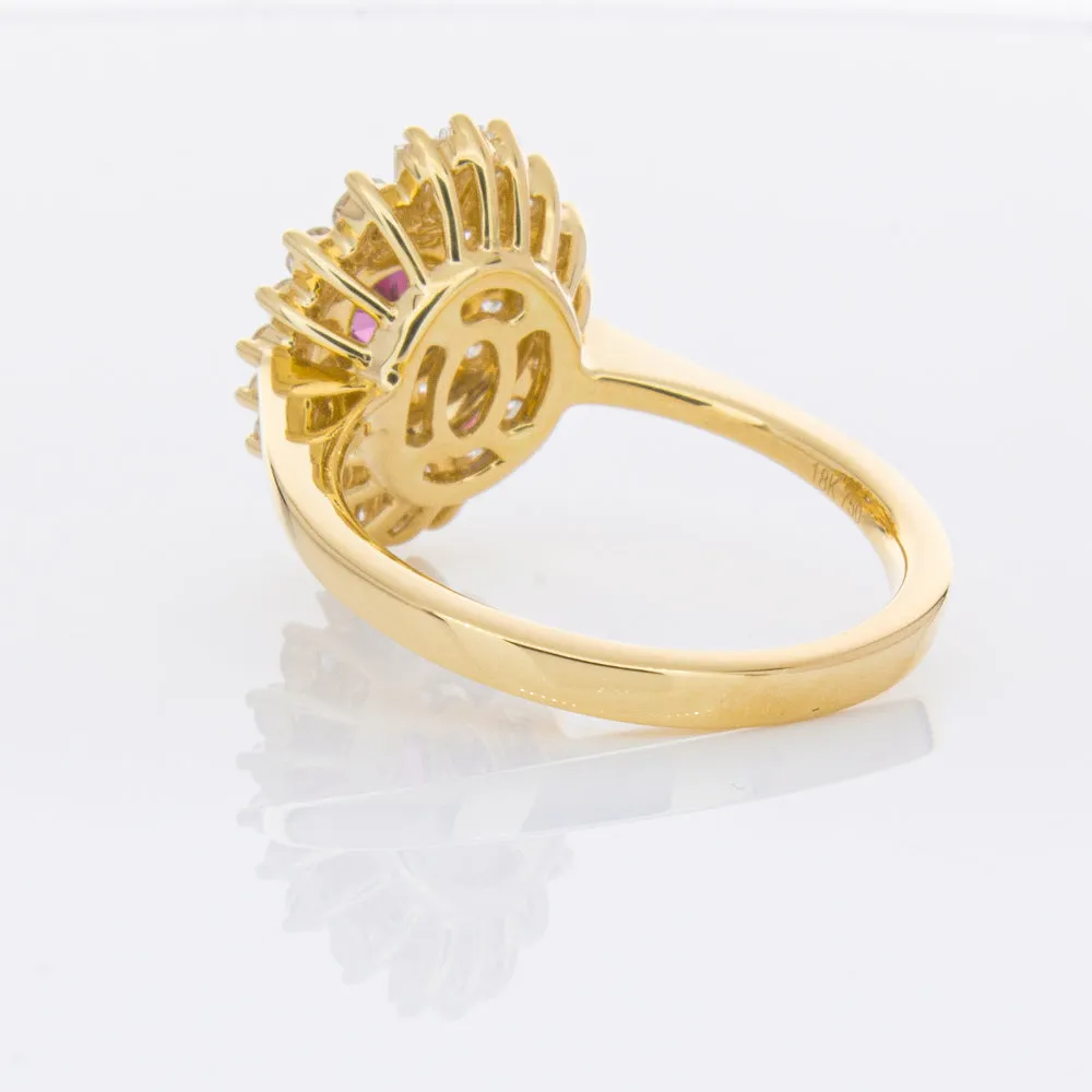 18ct Yellow Gold .54ct Ruby & Diamond Kira Ring