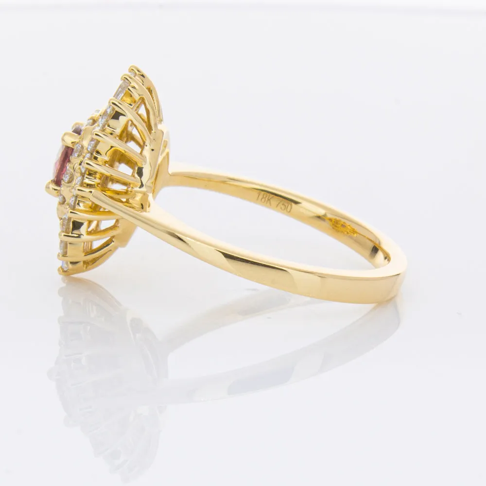 18ct Yellow Gold .54ct Ruby & Diamond Kira Ring