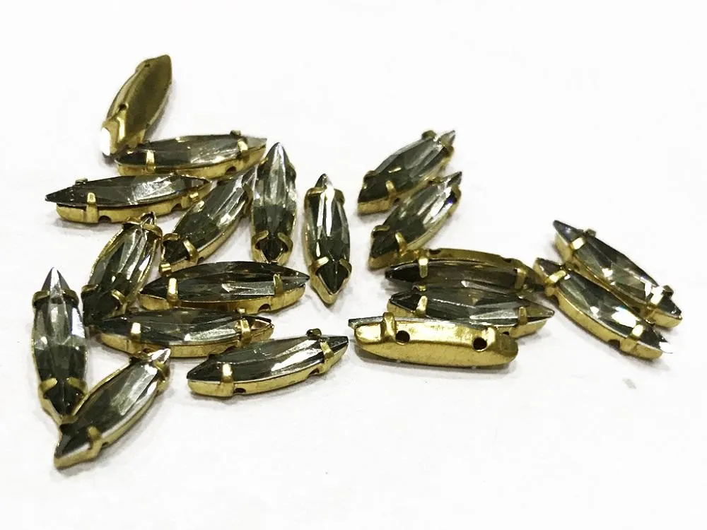 Black Eye Resin Stones with Catcher (15x4 mm) (Wholesale)