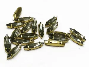 Black Eye Resin Stones with Catcher (15x4 mm) (Wholesale)