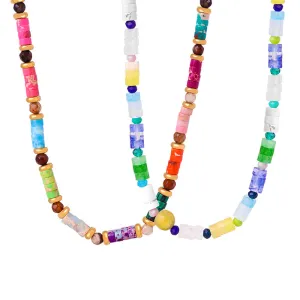 Bohemian Gemstone Handmade Necklace with Cross-Border Design for Women