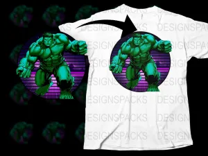 Bold Style Graphic Hulk Theme Png Digital Download