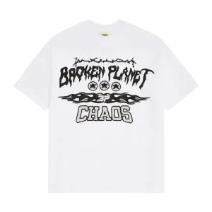 Broken Planet T-Shirt 'Total Chaos' - White