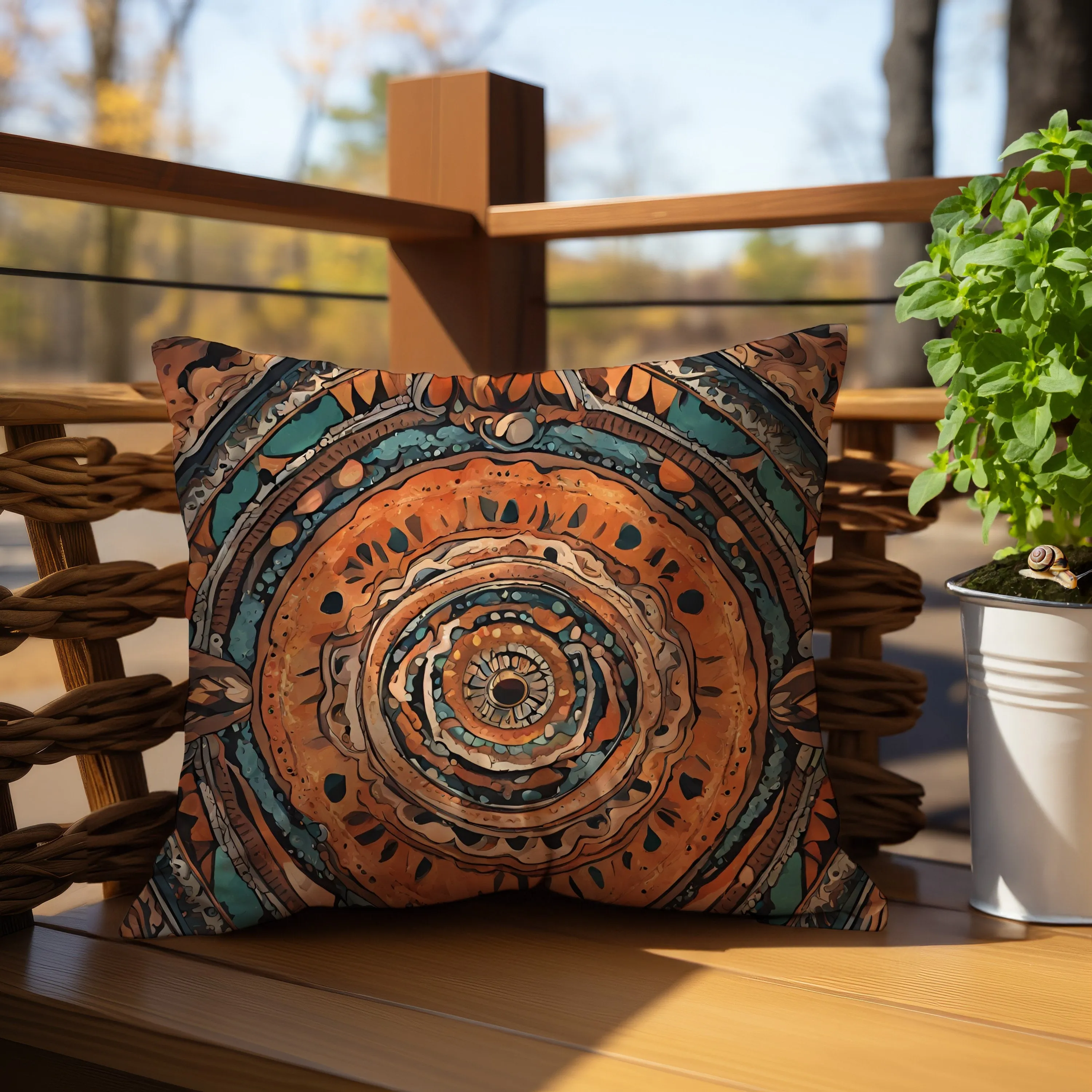 Chic Boho Throw Pillow: Eclectic Style