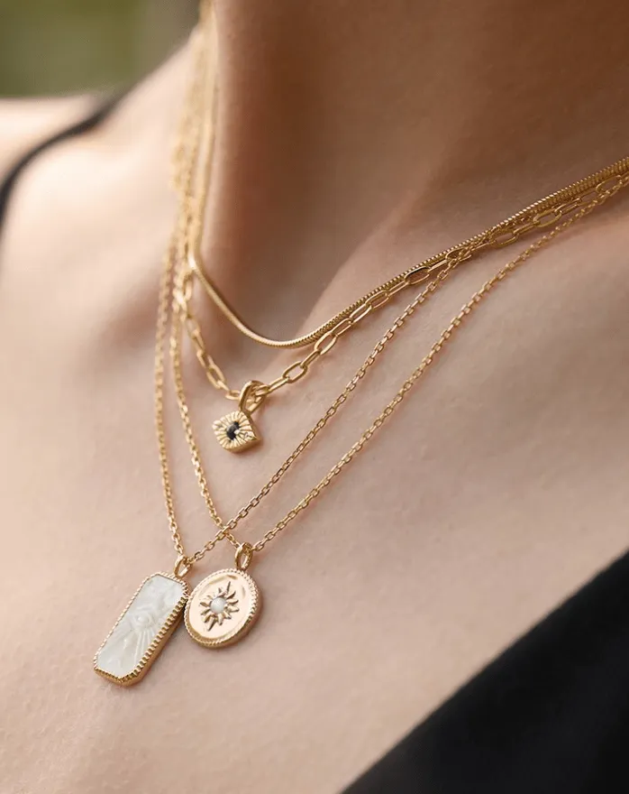 Evil Eye Gold Pendant Necklace