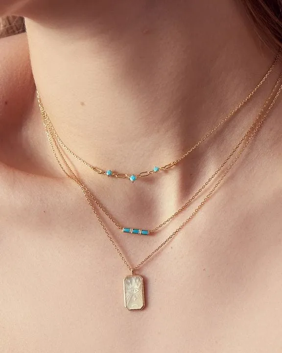 Evil Eye Gold Pendant Necklace