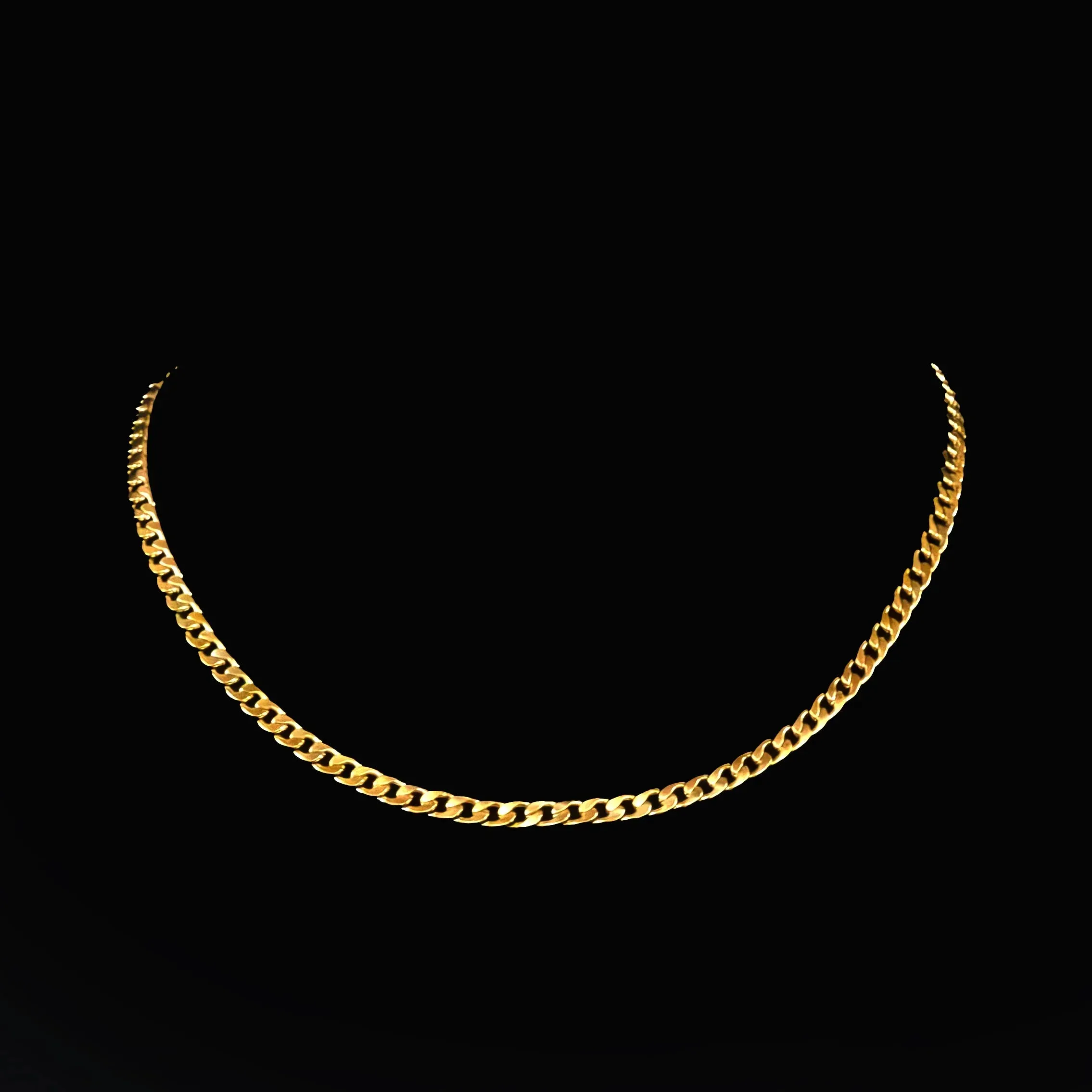 Fortunato Golden Curb Chain Necklace