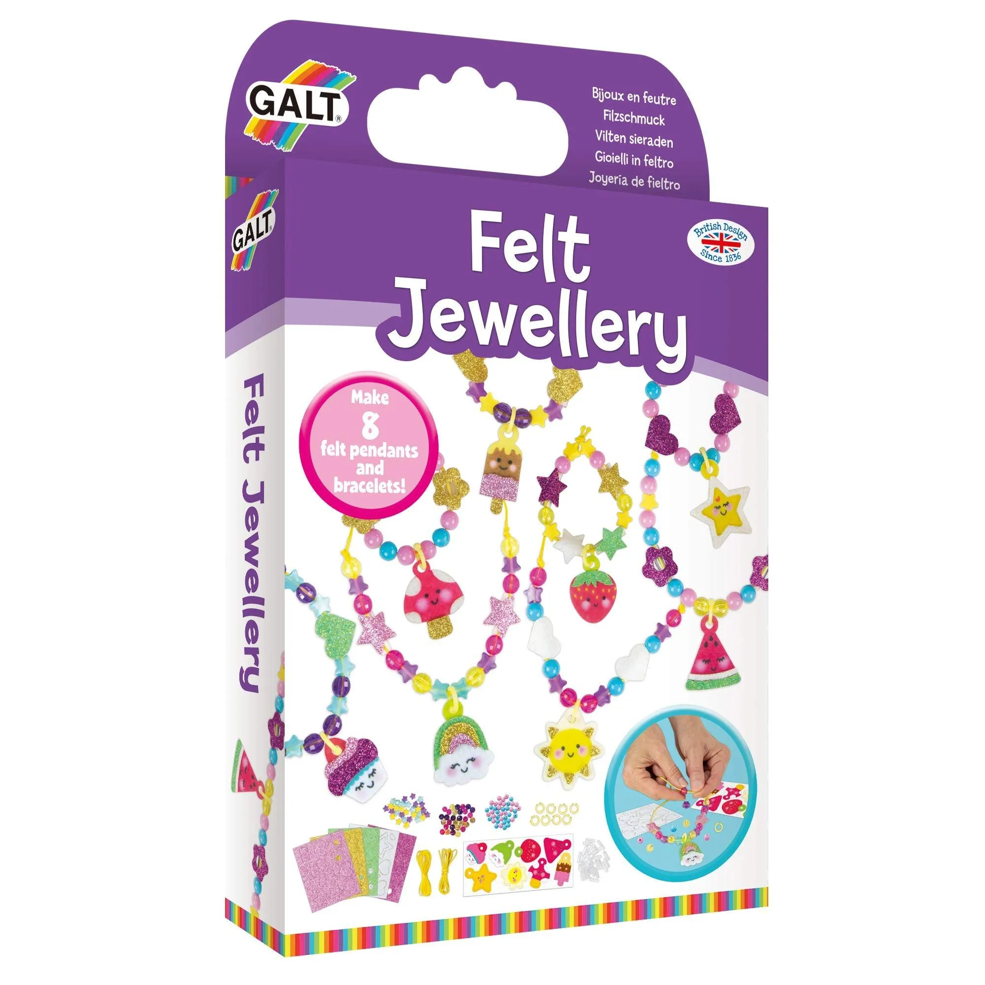 Galt Toys, Felt Jewellery, Felt Craft Kit for Kids, Ages 6 Years Plus