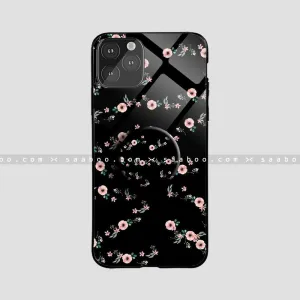 Glass Case With Little Peach Flower