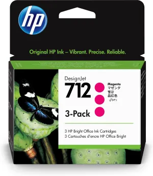 Hp 712 3-Pack 29-Ml Magenta