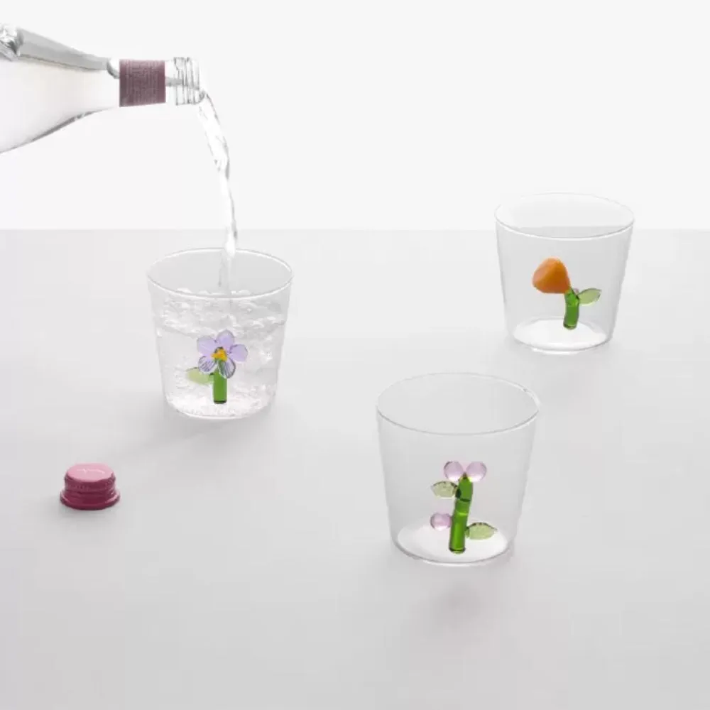 Ichendorf Botanica tumbler light blue flower by Alessandra Baldereschi