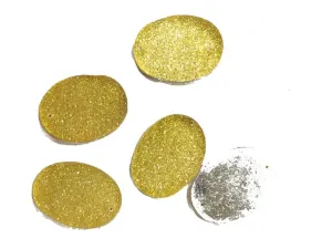Light Golden Oval Resin Stones (2 Hole- 30x40 mm)