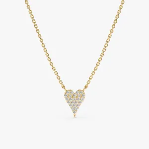 Long Diamond Heart Necklace, Natalie