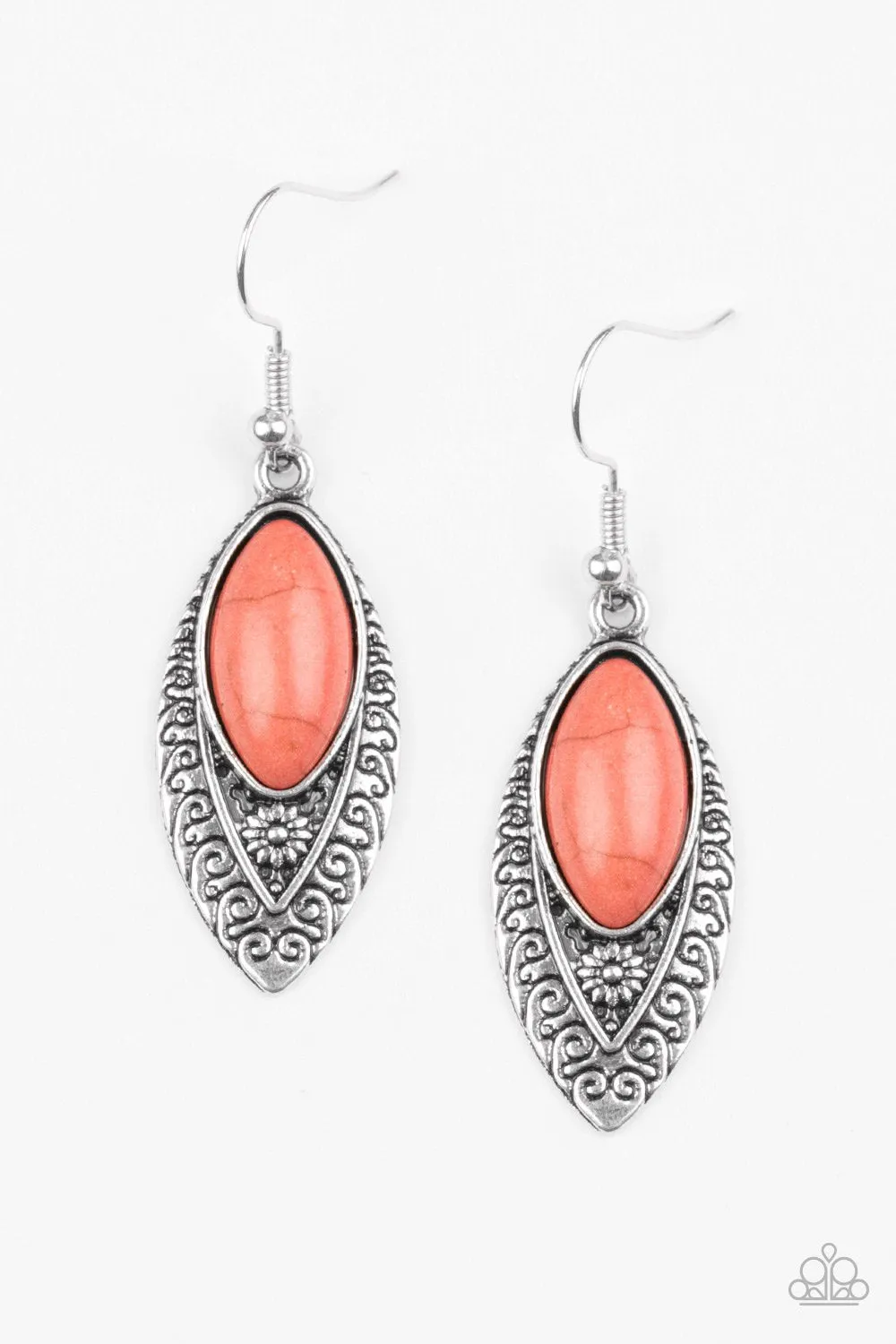 Paparazzi Earring ~ Desert Garden - Orange