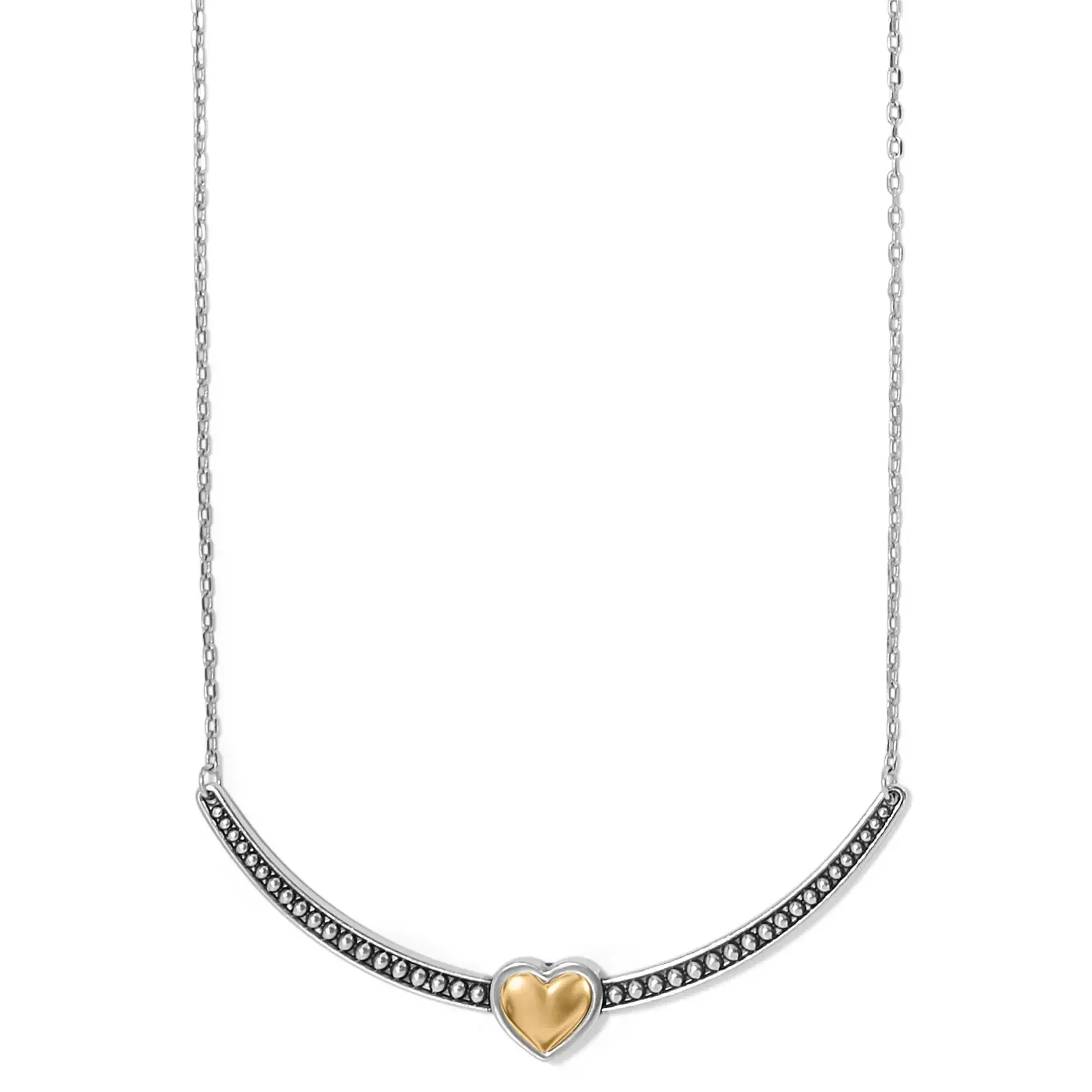 Pretty Tough Bold Heart 2 Bar Necklace