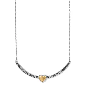 Pretty Tough Bold Heart 2 Bar Necklace