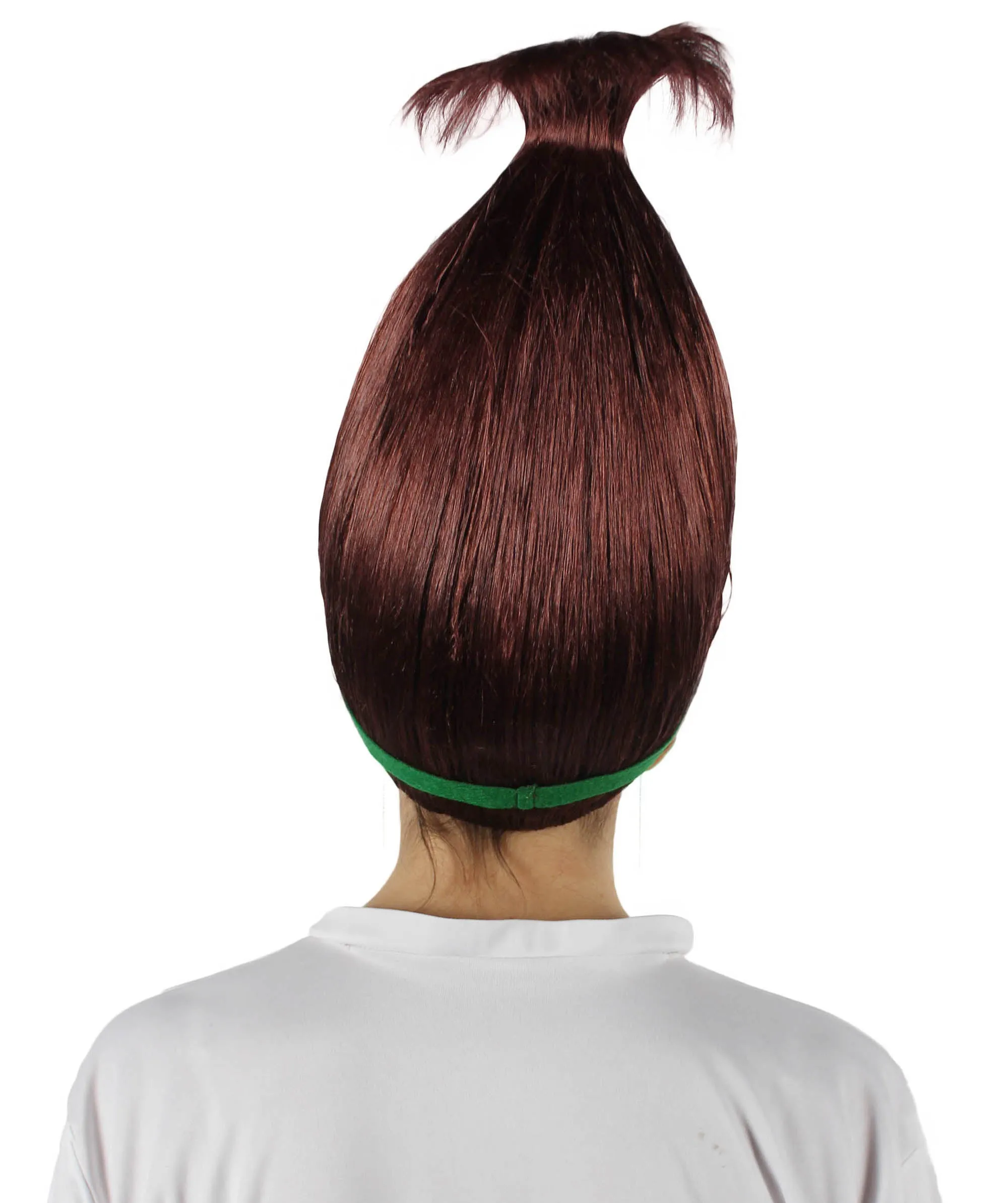 Princess Troll | Pink Pointy wig with Green and Blue Felt Flower Crown | Premium Halloween Wigs