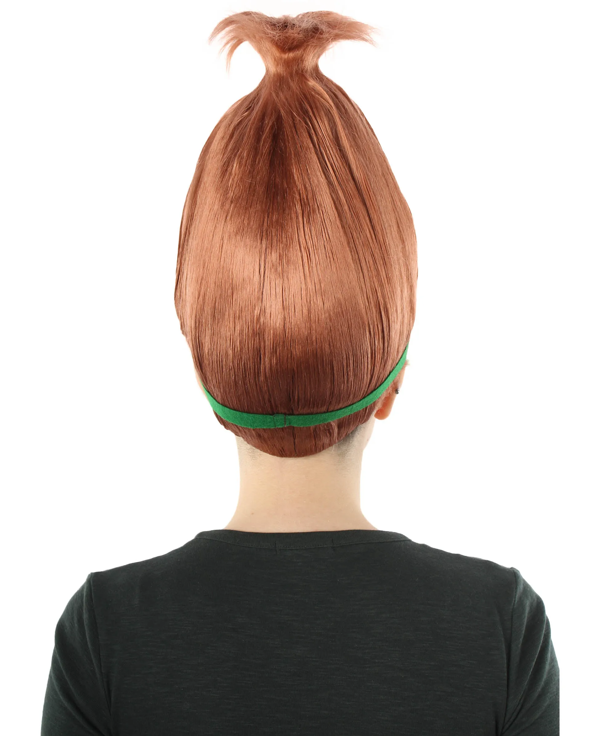 Princess Troll | Pink Pointy wig with Green and Blue Felt Flower Crown | Premium Halloween Wigs