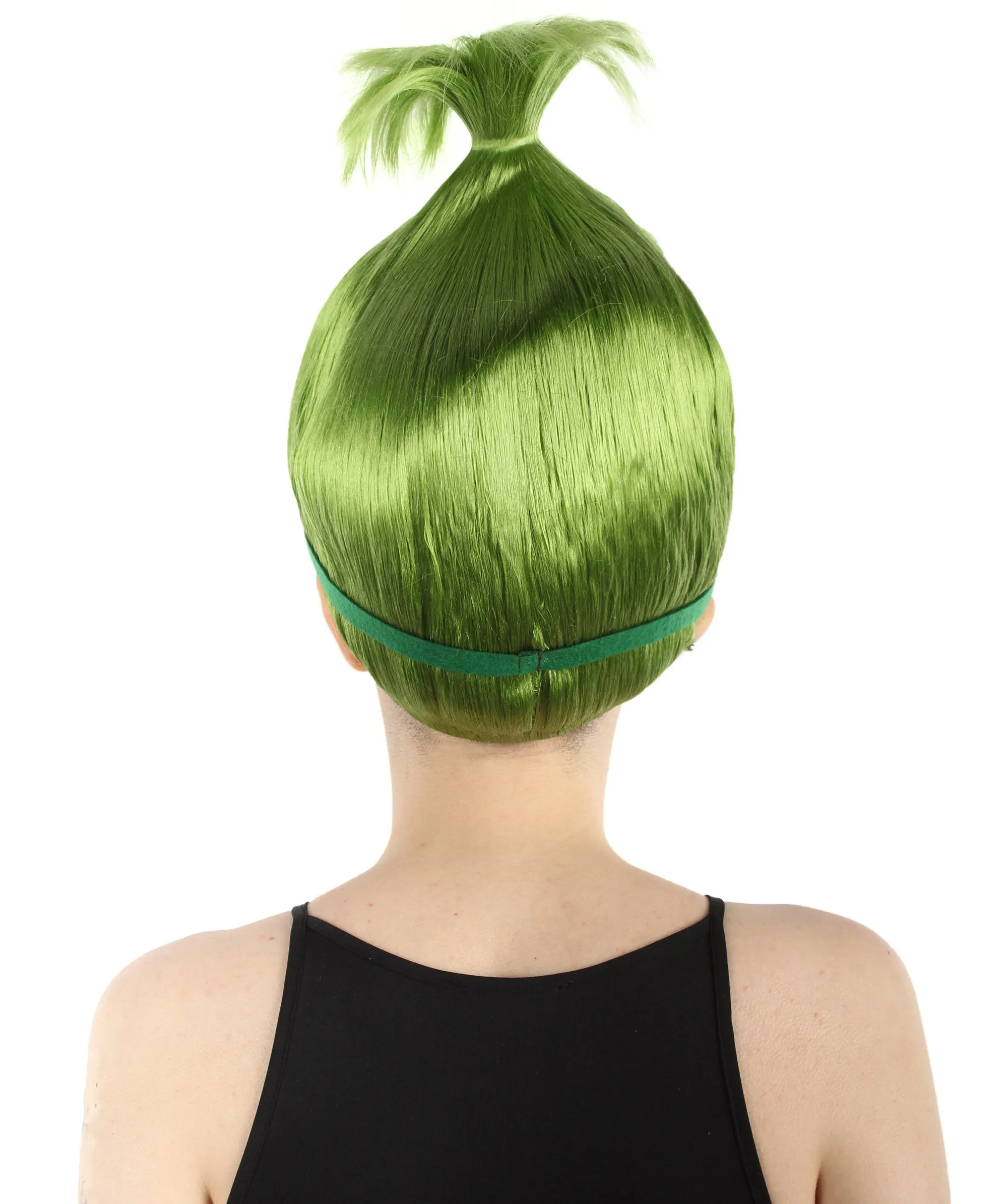 Princess Troll | Pink Pointy wig with Green and Blue Felt Flower Crown | Premium Halloween Wigs