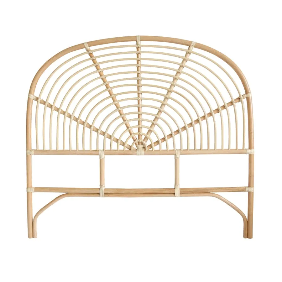 Rainbow Rattan Bedhead Double Size Natural