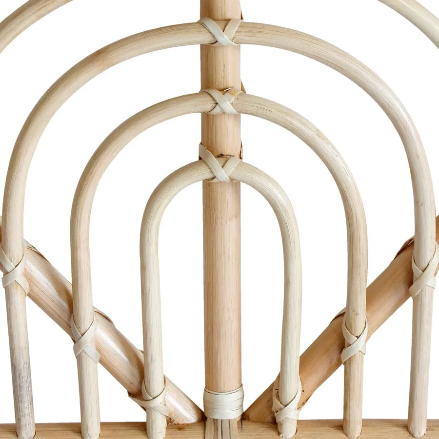 Rainbow Rattan Bedhead Double Size Natural