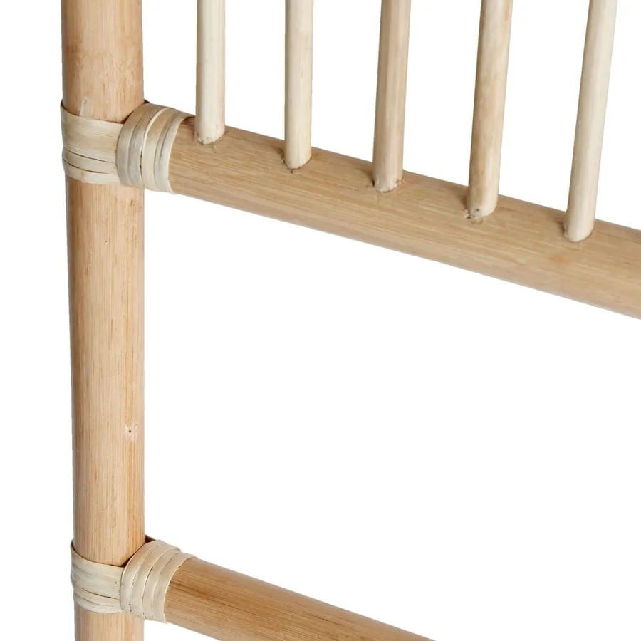 Rainbow Rattan Bedhead Double Size Natural