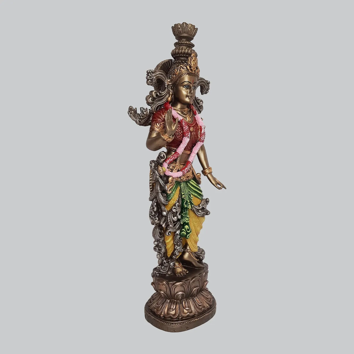 Resin Radha Standing in Bronze Finish 14 in