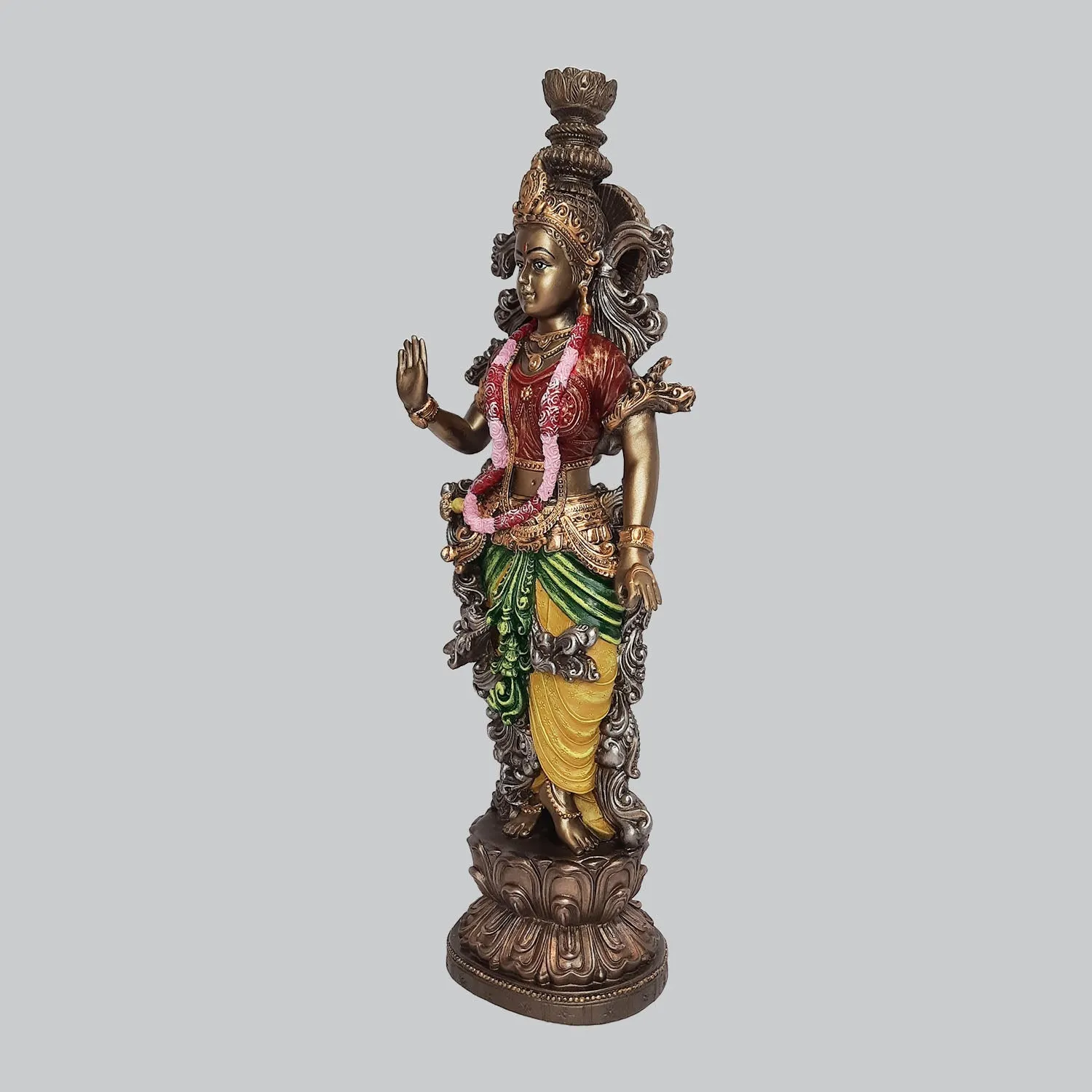 Resin Radha Standing in Bronze Finish 14 in