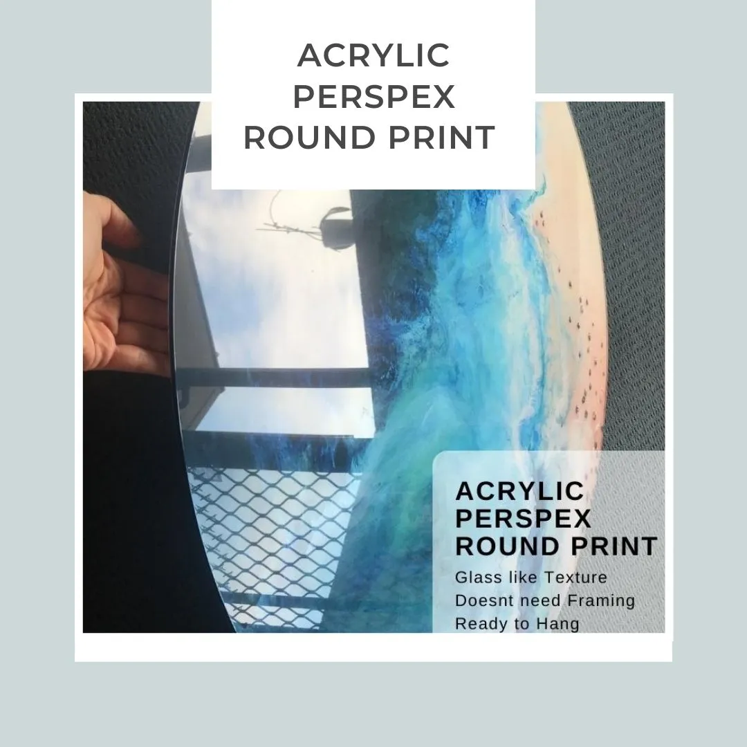 Silence 2.0. Tropical Ocean.  Round Perspex Print