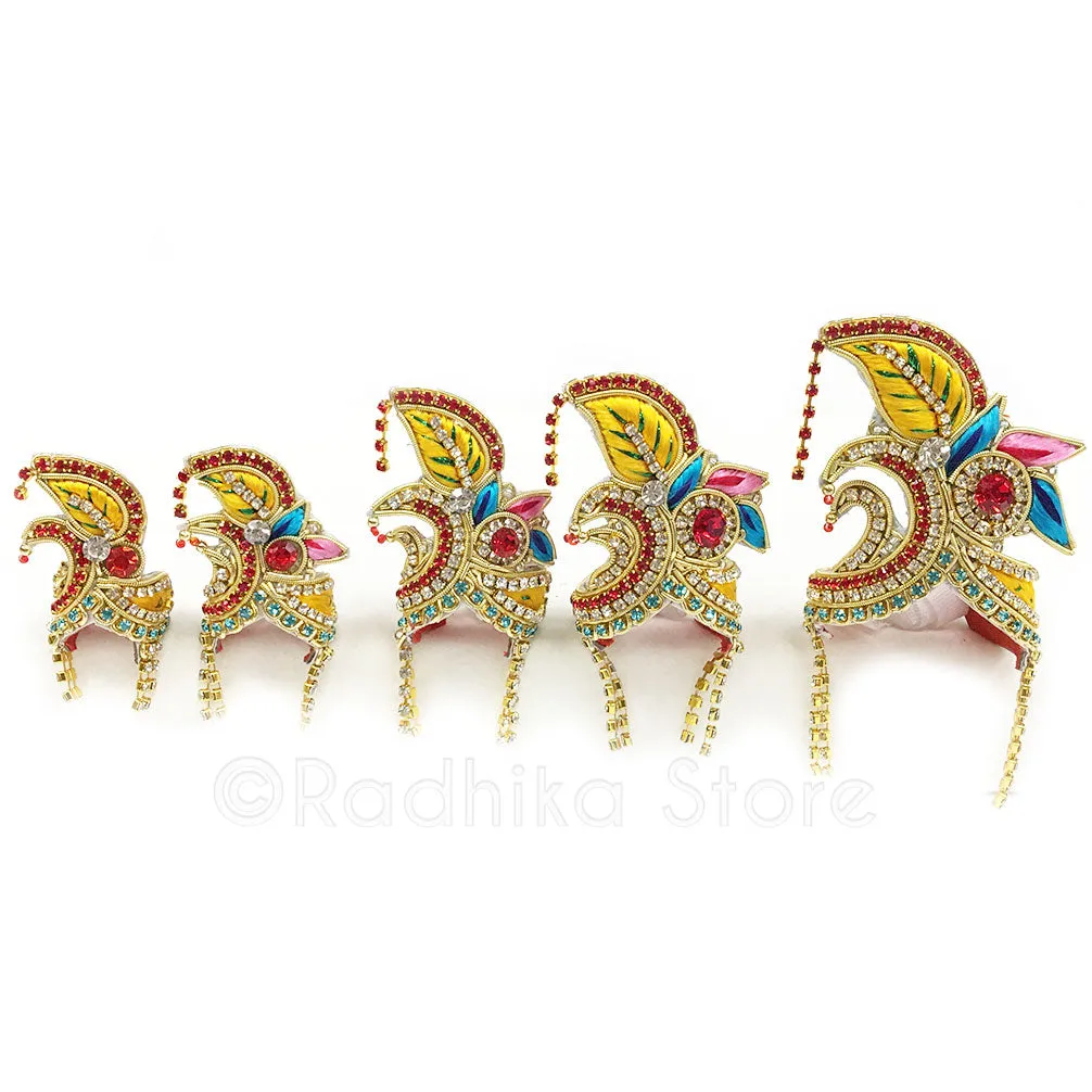 Swan Boat- Leaf Design- Turban Crown and Necklace Set