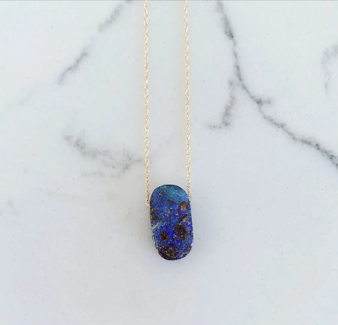 Universe in a Drop - Opal Necklace