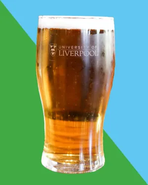 University Of Liverpool crested pint glass