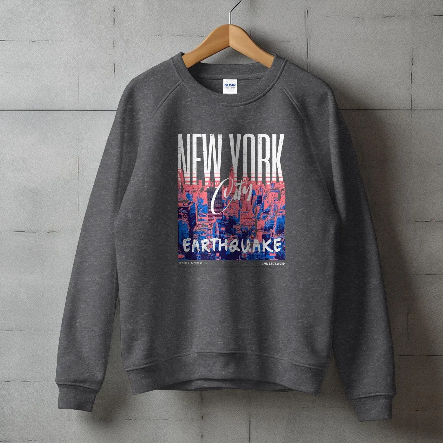 Urban New Your City Earthquake Graphic Tee, City Skyline Print Shirt, New jersey earthquake, Earthquake NJ Shirt, Earthquake of April 5 2024