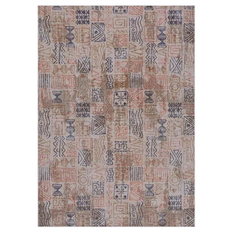 Yanika Boho Carpet - Blue & Orange