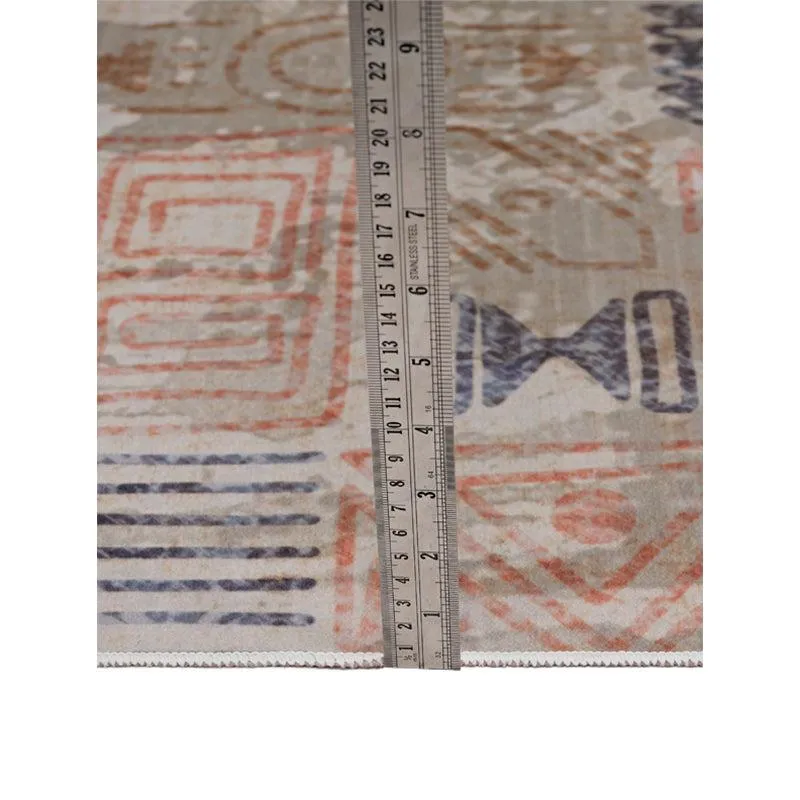 Yanika Boho Carpet - Blue & Orange
