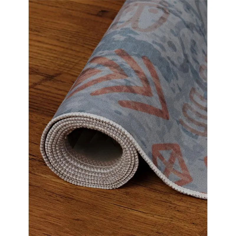 Yanika Boho Carpet - Blue & Red